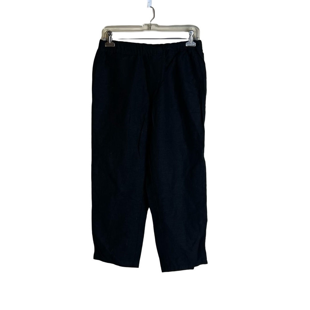 Lord & Taylor context black linen blend pants. Size medium